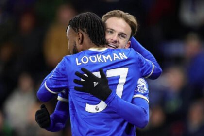 Ademola Lookman saat bermain di Leicester City (2022), menjadi incaran Inter Milan, namun Atalanta masih menutup rapat pintu negosiasi.