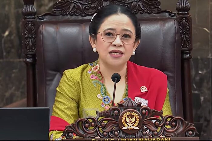 Puan Maharani saat menyampaikan pidato kebangsaan di Sidang Bersama DPR dan DPD, 15 Agustus 2025, menekankan persatuan, reformasi demokrasi, dan peta jalan Indonesia Emas 2045.