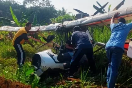 Pesawat Latih yang Jatuh Di Bogor Dalam Kondisi Layak Terbang