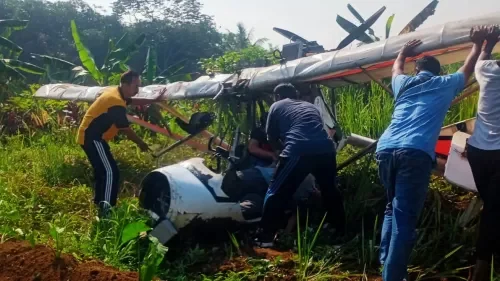 Pesawat Latih yang Jatuh Di Bogor Dalam Kondisi Layak Terbang