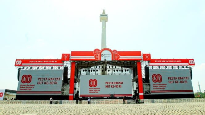 Rayakan HUT ke-80 RI, Jakarta Gelar Pesta Rakyat di Monas