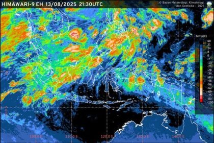 Prakiraan cuaca 14 Agustus 2025 dari BMKG memprediksi variasi cuaca dari cerah berawan hingga hujan petir di berbagai ibu kota provinsi. Sejumlah wilayah pesisir juga diminta waspada potensi banjir rob.