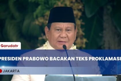 Detik-Detik Presiden Prabowo Bacakan Teks Proklamasi Di Upacara Kemerdekaan RI