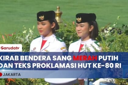 [FULL] Prosesi Kirab Bendera Merah Putih dan Teks Proklamasi dari Monas ke Istana Merdeka