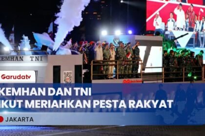 Kemhan dan TNI Ikut Karnaval, Truk Disulap Menyerupai Kapal Perang