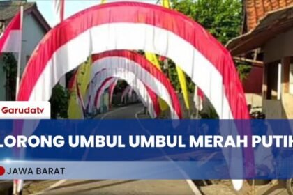 Lorong Umbul-Umbul Merah Putih, Inovasi Warga Pangandaran Menyambut HUT RI