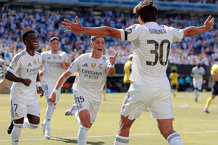 Gonzalo Garcia saat tampil di Piala Dunia Antarklub 2025 bersama Real Madrid.