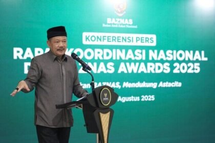 Badan Amil Zakat Nasional (BAZNAS) RI siap menggelar Rapat Koordinasi Nasional (Rakornas) dan BAZNAS Awards 2025 di Jakarta, pada 26-29 Agustus 2025, yang akan dihadiri oleh Menteri Agama (Manag) RI Prof. Dr. K.H. Nasaruddin Umar dan Ketua MPR RI H. Ahmad Muzani.