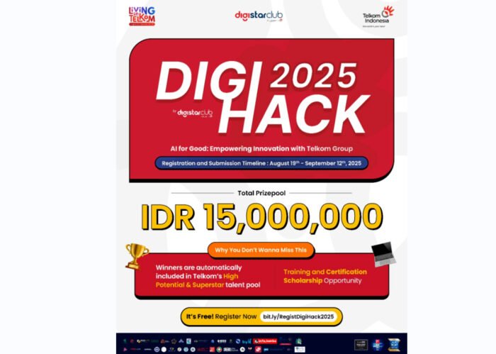 DigiHack 2025 hadir sebagai ruang inovasi AI bagi talenta digital muda Indonesia, membuka peluang lahirnya solusi teknologi berdampak sosial.