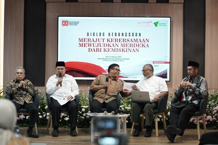 Dompet Dhuafa menggelar Sarasehan Tokoh Bangsa bertema “Merajut Kebersamaan, Mewujudkan Merdeka dari Kemiskinan” pada Rabu, 13 Agustus 2025 di Sasana Budaya Rumah Kita Dompet Dhuafa, Jakarta Selatan.