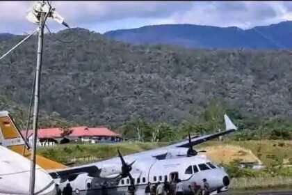 Pesawat CN-235 TNI AU Alami Kecalakaan di Bandara Oksibil