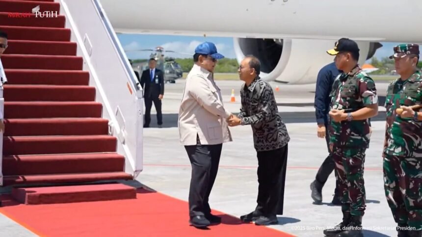 Tiba di Bali, Prabowo Kunjungi Lokasi Bencana Banjir