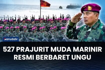 Disematkan Langsung oleh Panglima Marinir, 527 Prajurit Muda Resmi Berbaret Ungu