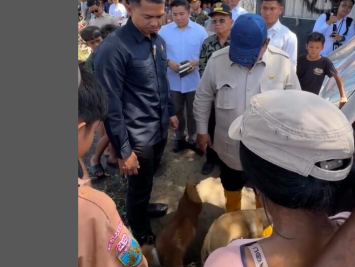 Momen Presiden Prabowo Subianto bertemu warga terdampak banjir di Bali dan seekor anjing yang disebut sebagai penyelamat tuannya.