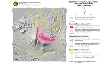 Status Gunung Lokon naik menjadi Siaga (Level III) usai peningkatan aktivitas vulkanik dan kegempaan di Tomohon, Sulawesi Utara.
