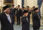 Reshuffle Kabinet Merah Putih, Presiden Prabowo Subianto melantik lima menteri dan wakil menteri baru di Istana Negara, Jakarta, Senin (8/9/2025).