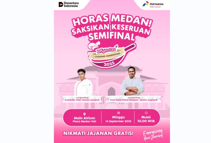BGCC 2025 di Medan: Pertamina Patra Niaga Sumbagut hadirkan semangat kuliner nusantara dengan Bright Gas lebih aman, praktis, dan modern.