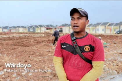 Pekerja bangunan di Bogor bersyukur atas program 3 juta rumah subsidi Presiden Prabowo yang membuka lapangan kerja baru.