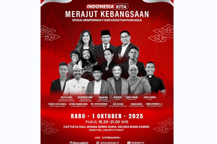 Garuda TV rayakan Hari Kesaktian Pancasila 2025 dengan acara 'Indonesia Kita Spesial: Merajut Kebangsaan' – menguatkan persatuan lewat seni, doa lintas agama, dan partisipasi generasi muda.