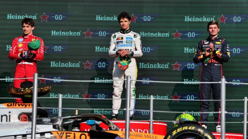Lando Norris Rebut Puncak Klasemen Usai Menangi F1 GP Mexico City 1 Lando Norris, McLaren, juara pada F1 GP Mexico City 2025 (Dok. Crash)
