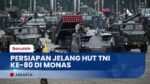 Menjelang HUT ke-80, Prajurit TNI Gelar Latihan di Monas