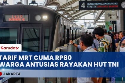 Naik MRT Cuma Rp80! Warga Jakarta Antusias Rayakan HUT TNI