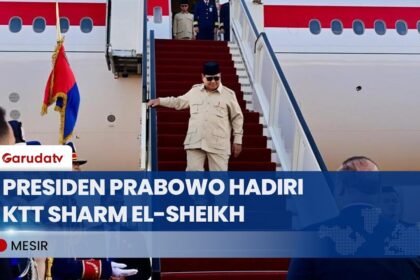 Presiden Prabowo Saksikan Penandatanganan Perdamaian Gaza di Mesir