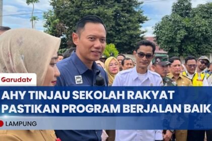AHY Tinjau Sekolah Rakyat di Lampung, Pastikan Program Berjalan Baik