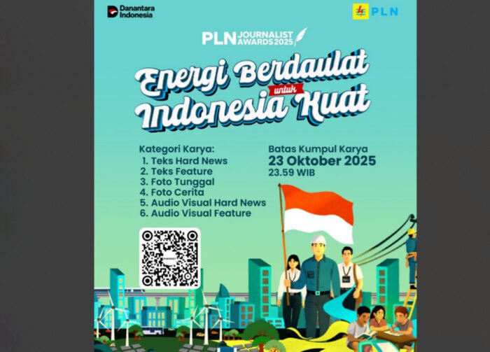 PLN Journalist Awards 2025 resmi dibuka, ajang apresiasi prestisius bagi jurnalis penggerak literasi energi nasional.