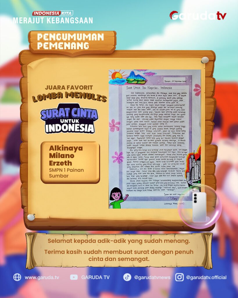 Lomba Menulis Surat Cinta Untuk Indonesia