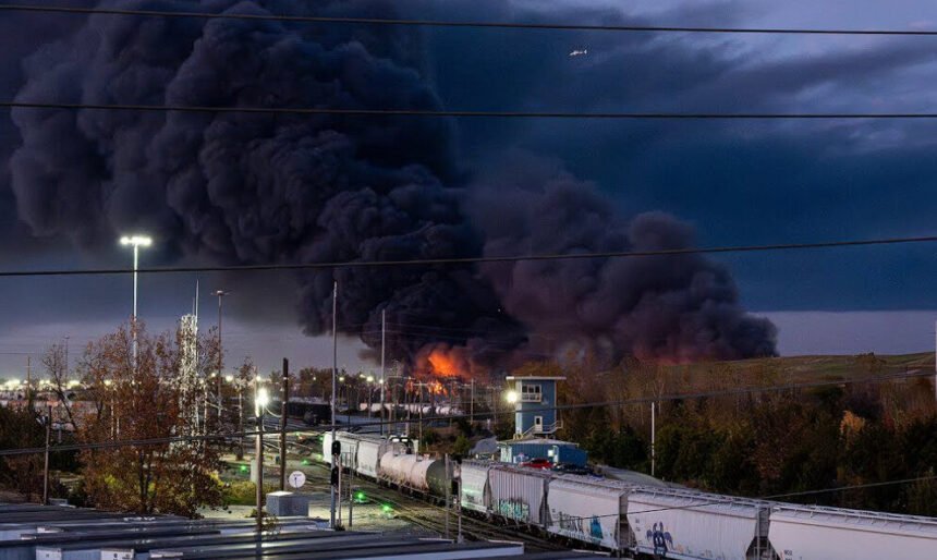 Pesawat kargo UPS Flight 2976 jenis McDonnell Douglas MD-11 jatuh di Bandara Internasional Louisville Muhammad Ali, Kentucky, (Dok. Courier Journal)