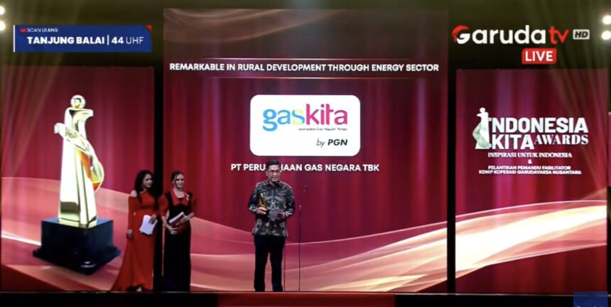 Dukung Ekonomi Lokal dan Energi Terjangkau, PGN Raih Penghargaan dari Garuda TV