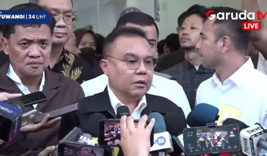 Wakil Ketua DPR RI, Sufmi Dasco Ahmad menjenguk para korban ledakan di SMAN 72 Jakarta (Dok. Tangkapan layar Garudatv)