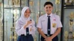 Dua siswa SMP Negeri 4 Kota Bekasi, Bilqis Andrea Jasmin dan Sabda Rais Putra Alam