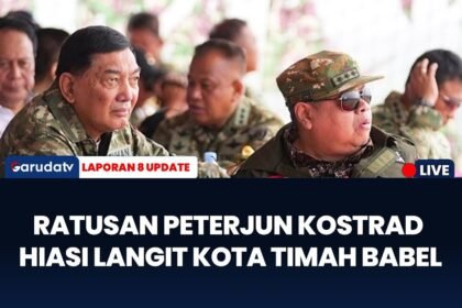 Ratusan Peterjun Kostrad Hiasi Langit Kota Timah Babel I LAPORAN UPDATE