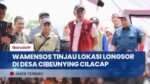 Wamensos Agus Jobo Priyono Tinjau Lokasi Longsor Cilacap, Berikan Santunan