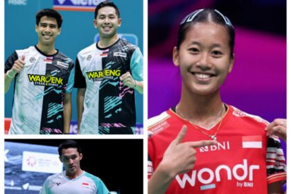 Tiga wakil Indonesia siap melaju ke final Hylo Open 2025 malam ini. Jonatan Christie, Putri Kusuma Wardani, dan Sabar/Reza yang siap berebut tiket final di Saarlandhalle,