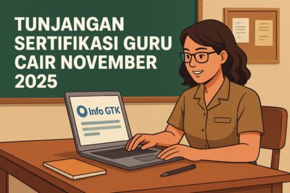 Tunjangan sertifikasi guru cair November 2025! Simak jadwal lengkap pencairan TPG ASN dan non-ASN, serta cara cek statusnya lewat Info GTK.