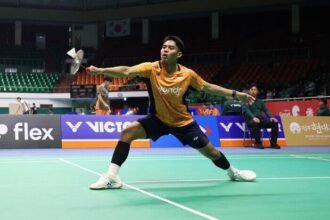 Moh Zaki Ubaidillah tampil luar biasa di Korea Masters 2025 dan melangkah ke perempatfinal setelah menaklukkan wakil Sri Lanka.