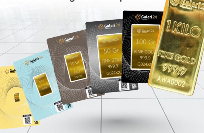 Harga emas Pegadaian hari ini Rabu, 17 Desember 2025, kompak turun untuk produk UBS dan Galeri24.