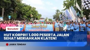 KEREN! 1.000 Peserta ASN, TNI, POLRI Tumpah Ruah di Jalan Sehat HUT KORPRI ke-54 Klaten!