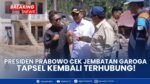 Akhir Tahun di Sumut dan Aceh, Presiden Prabowo Tinjau Jembatan Bailey Sungai Garoga Tapsel