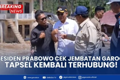 Akhir Tahun di Sumut dan Aceh, Presiden Prabowo Tinjau Jembatan Bailey Sungai Garoga Tapsel