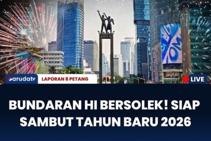 Bundaran HI Mulai Bersolek Penuh Lampu & Panggung Megah Jelang Tahun Baru 2026 I LAPORAN 8 PETANG
