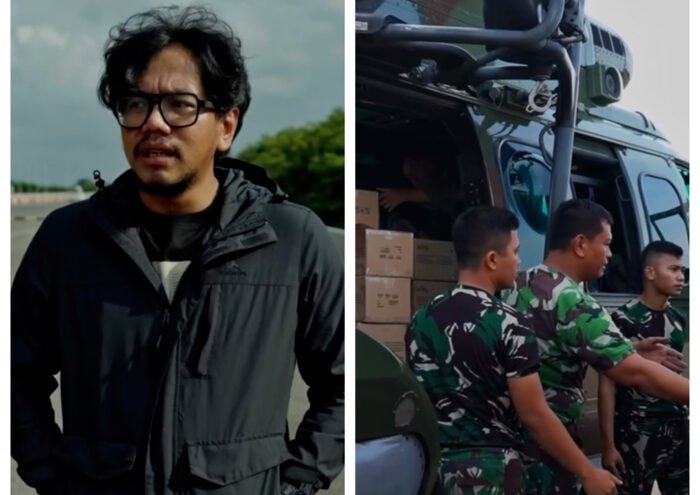 Kreator konten Ferry Irwandi, apresisi kolaborasi TNI–Polri, relawan, dan masyarakat dalam mempercepat distribusi bantuan untuk korban banjir dan longsor di Aceh, Sumatera Utara, dan Sumatera Barat.