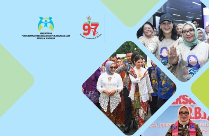 Logo resmi Hari Ibu ke-97 Tahun 2025 dirilis KemenPPPA sebagai simbol perjuangan dan kontribusi perempuan Indonesia.