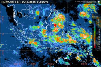 Kondisi cuaca 1 Desember di berbagai ibu kota provinsi Indonesia menurut rilis resmi BMKG.