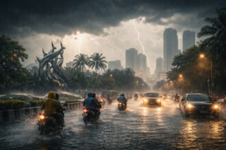 BMKG Juanda menetapkan hampir seluruh wilayah Jawa Timur dalam status waspada cuaca ekstrem hingga akhir Desember 2025.