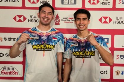 Sabar/Reza menatap laga penentuan grup BWF World Tour Finals 2025 dengan tekad tampil habis-habisan.