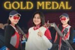 Fany Febriana Wulandari merayakan medali emas nomor women’s trap SEA Games Thailand 2025 usai mengungguli atlet Thailand dan Singapura.